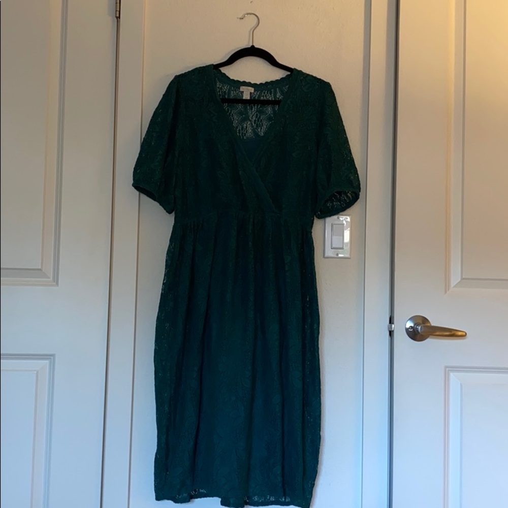 Hinge Lace Wrap Front Dress
